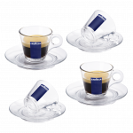 Tazas de Espresso Lavazza 3oz + Platos (Pack X4)