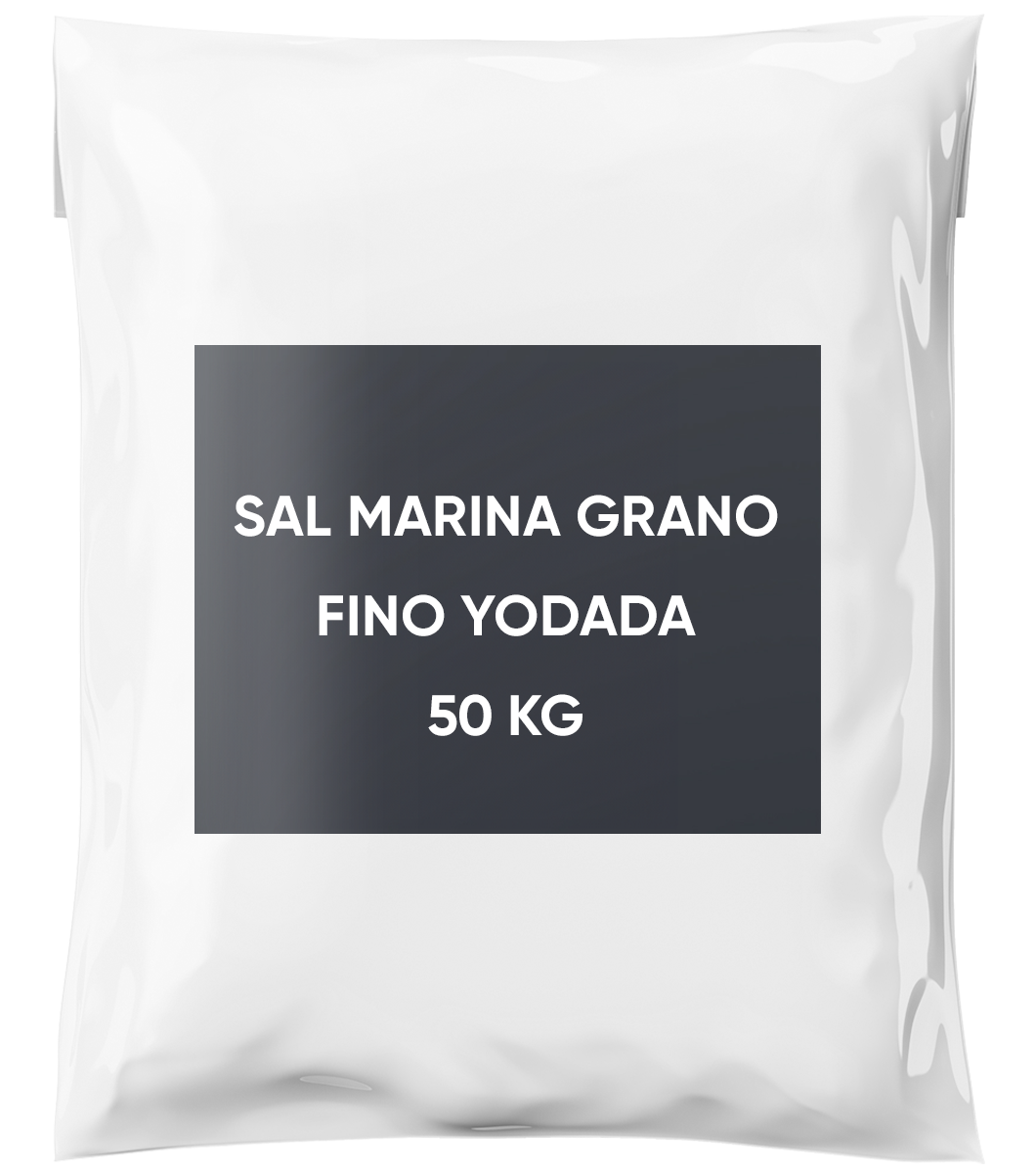 100125_ Sal marina grano fino yodada 50 kg - Imagen 1