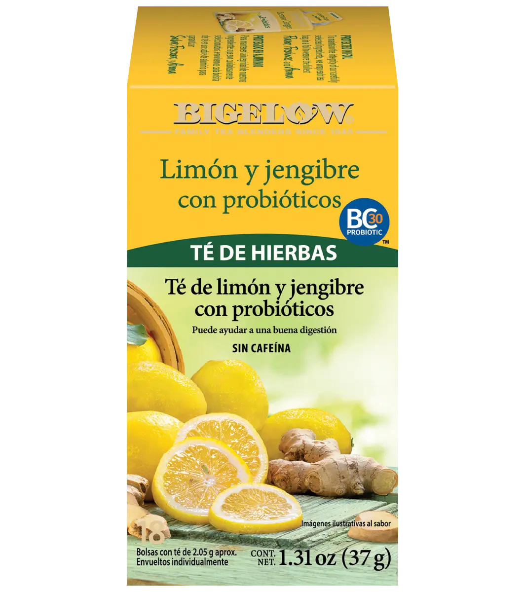 Mesa de trabajo 1 Té de Limón y Jengibre con Probióticos Bigelow 18 u - Imagen 1