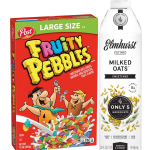 Fruity Pebbles + Bebida de Almendra Elmhurst