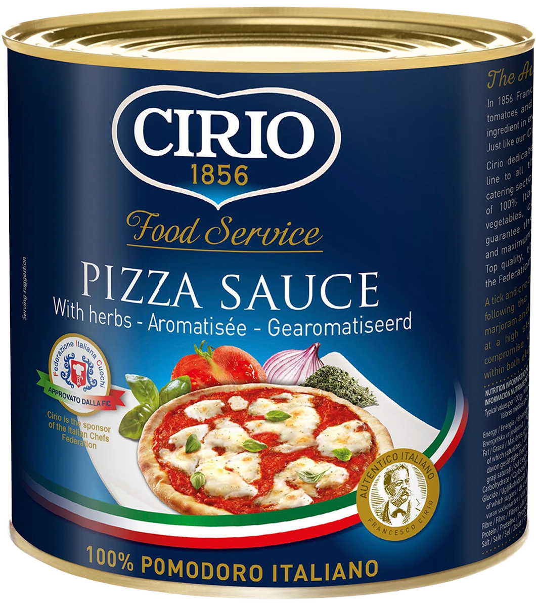 PIZZA SAUCE Salsa para pizza 2.55 kg Cirio - Imagen 1
